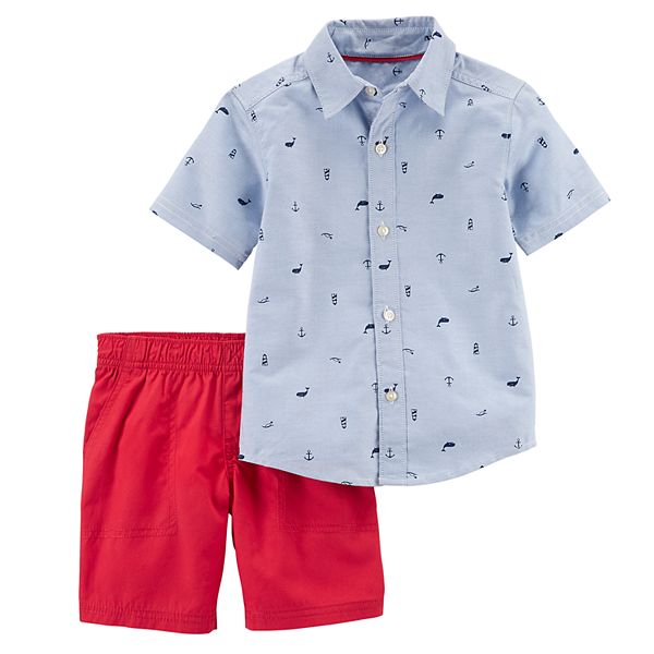Toddler Boy Carter's Nautical Shirt & Shorts Set