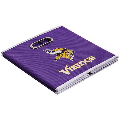 Franklin Sports Minnesota Vikings Collapsible Storage Bin 