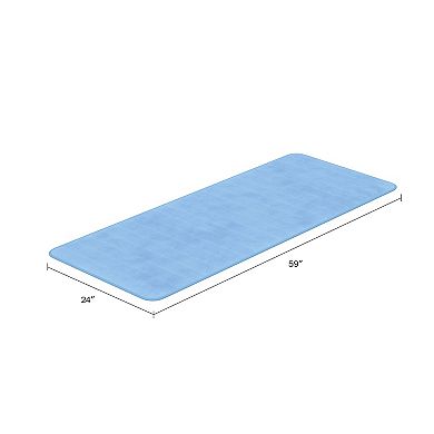 Portsmouth Home Memory Foam Striped Long Bath Mat