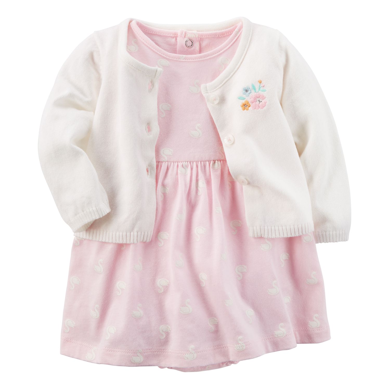 baby dress with cardigan