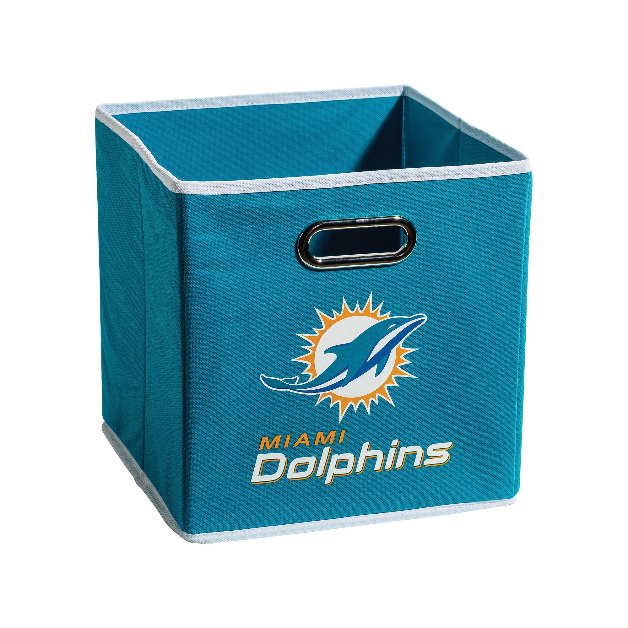 Franklin Sports Miami Dolphins Collapsible Storage Bin, Team