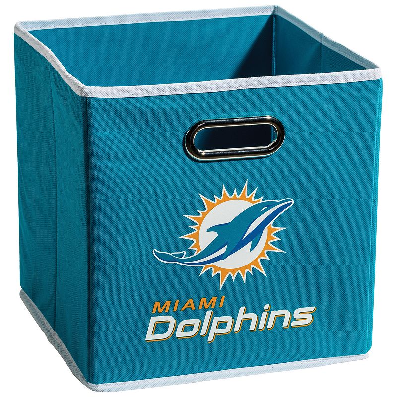 Franklin Sports Miami Dolphins Collapsible Storage Bin, Team