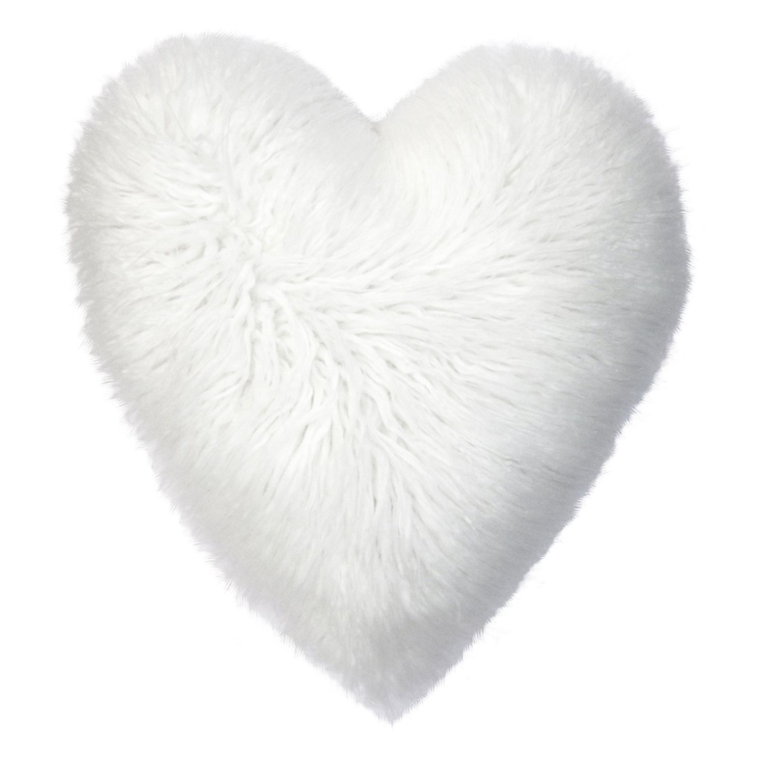 heart shaped fur pillow
