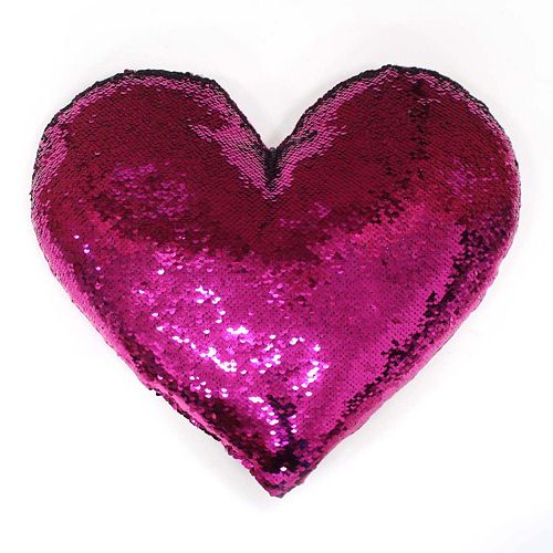 Celebrate Valentine's Day Together Heart Shaped Sequin Plush Back