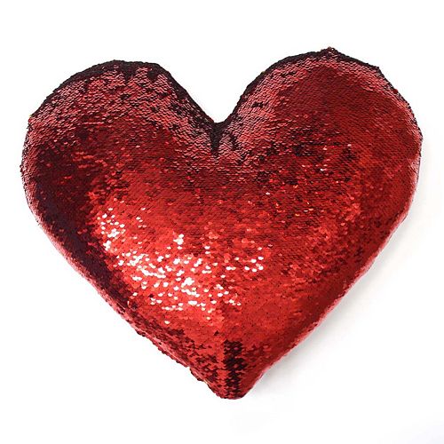 Celebrate Valentine's Day Together Heart Shaped Sequin Plush Back