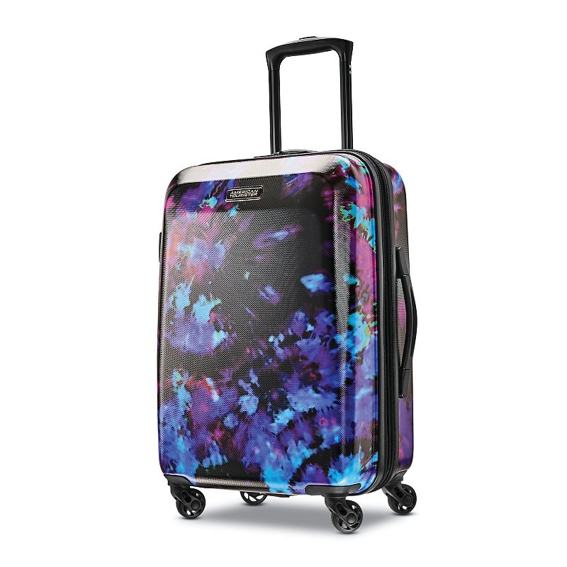 American Tourister Burst Max Printed Hardside Spinner Luggage, Multicolor, 