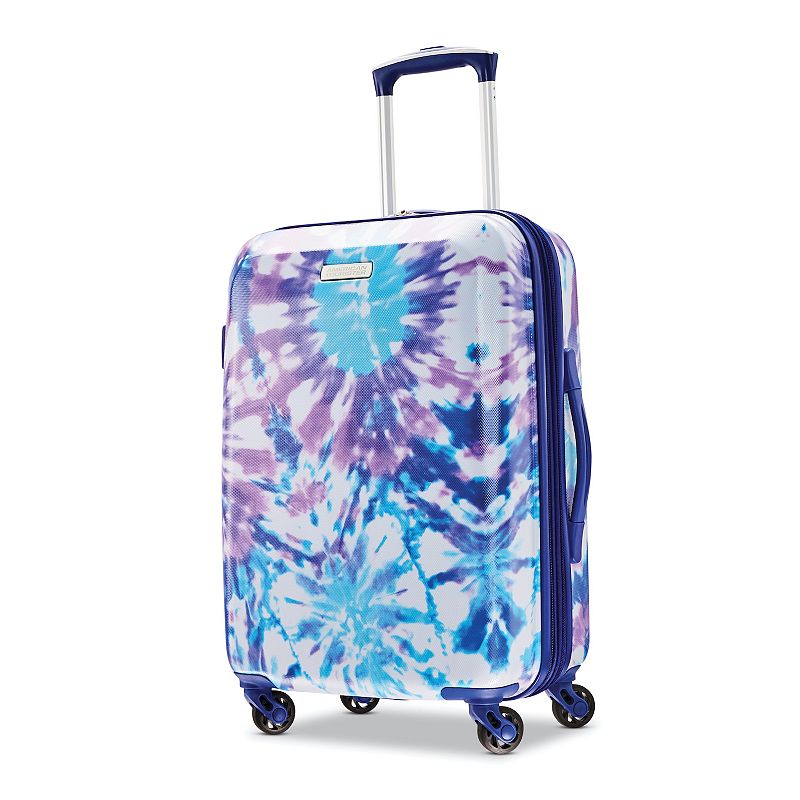 American Tourister Burst Max Printed Hardside Spinner Luggage, Multicolor, 