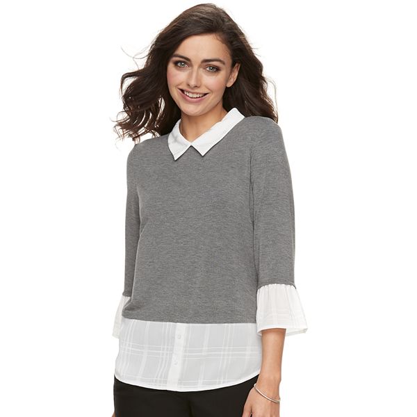 Women's ELLE™ Printed Mock Layer Top Women's ELLE™ Printed Mock Layer Top