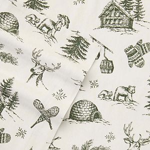 Eddie Bauer Alpine Chalet Flannel Sheet Set