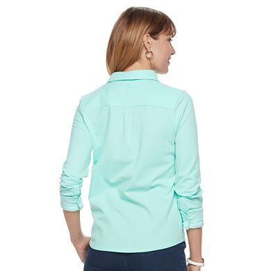 Women's Croft & Barrow® Button Front Shirt 