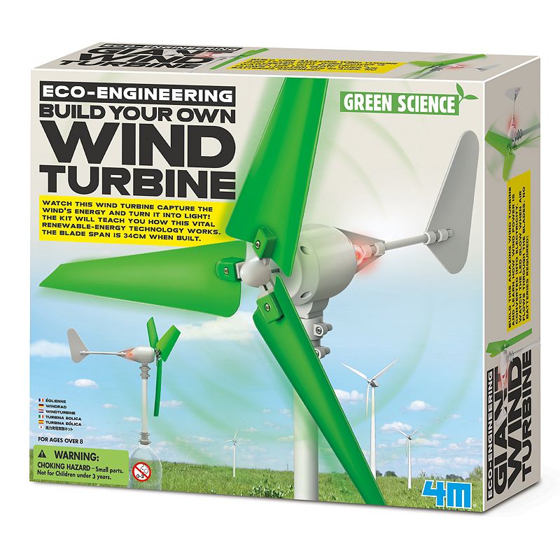 4M Eco-Engineering Build Your Own Wind Turbine, Multicolor