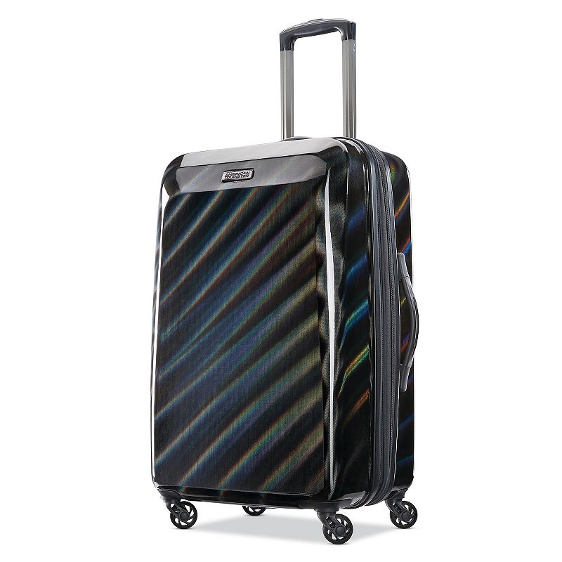 American Tourister Moonlight Hardside Spinner Luggage, Black, 25 INCH