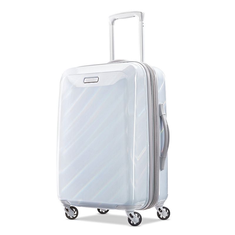 American Tourister Moonlight Hardside Spinner Luggage, White, 28 INCH