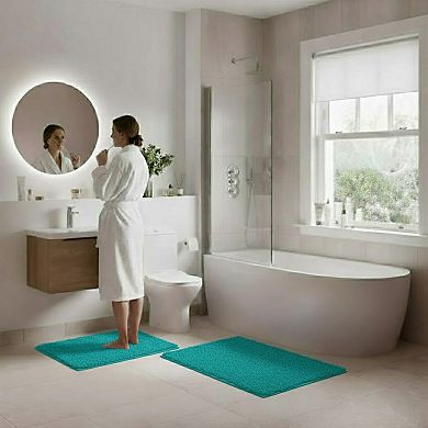 Portsmouth Home 2-piece Memory Foam Shag Bath Mat