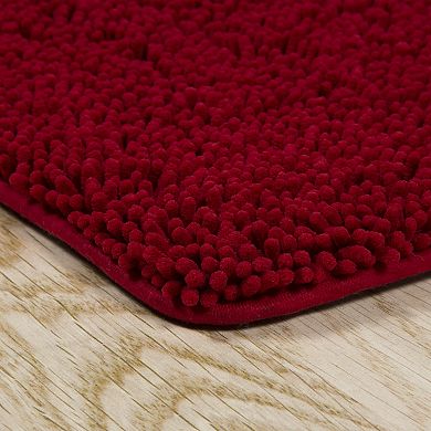 Portsmouth Home 2-piece Memory Foam Shag Bath Mat