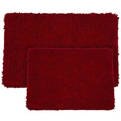 Mat Round Toilet Bathroom Mats, Carpet Round Bathroom Red