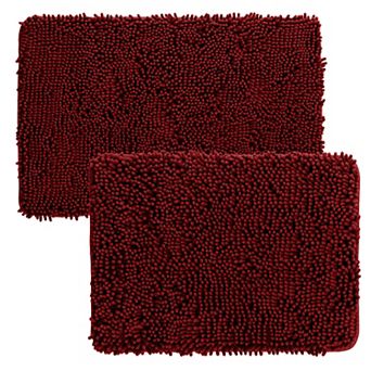 Portsmouth Home 2 pc Memory Foam Shag Bath Mat