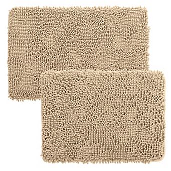 Portsmouth Home 2 pc Memory Foam Shag Bath Mat
