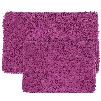 Portsmouth Home 2 pc Memory Foam Shag Bath Mat
