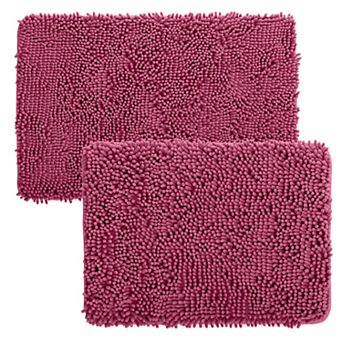 Portsmouth Home 2 pc Memory Foam Shag Bath Mat
