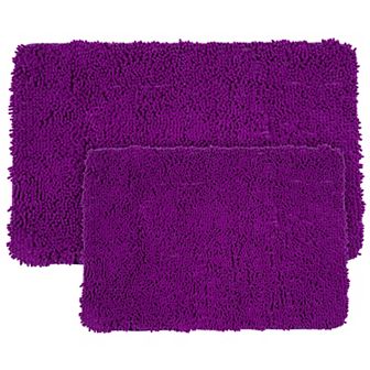 Portsmouth Home 2 pc Memory Foam Shag Bath Mat