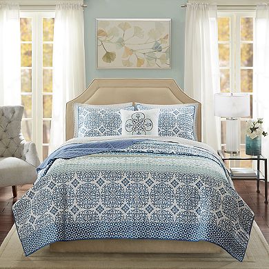 Madison Park Essentials Nova 6-Piece Quilt Set with Cotton Sheets