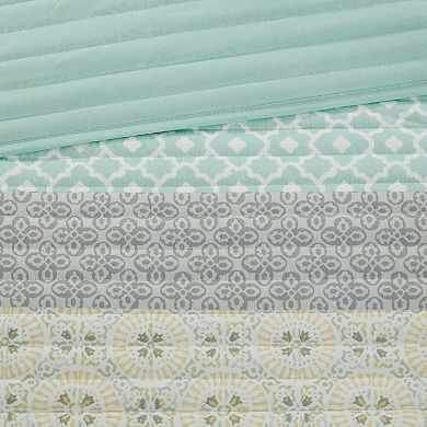 Madison Park Essentials Nova 6-Piece Quilt Set with Cotton Sheets