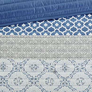 Madison Park Essentials Nova 6-Piece Quilt Set with Cotton Sheets