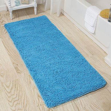 Portsmouth Home Memory Foam Long Shag Bath Mat