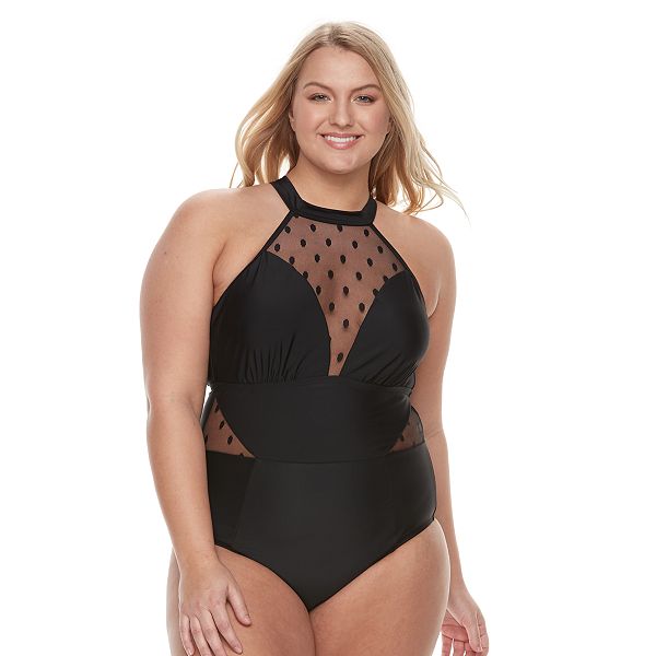 Kohls plus size one cheap piece swimsuits