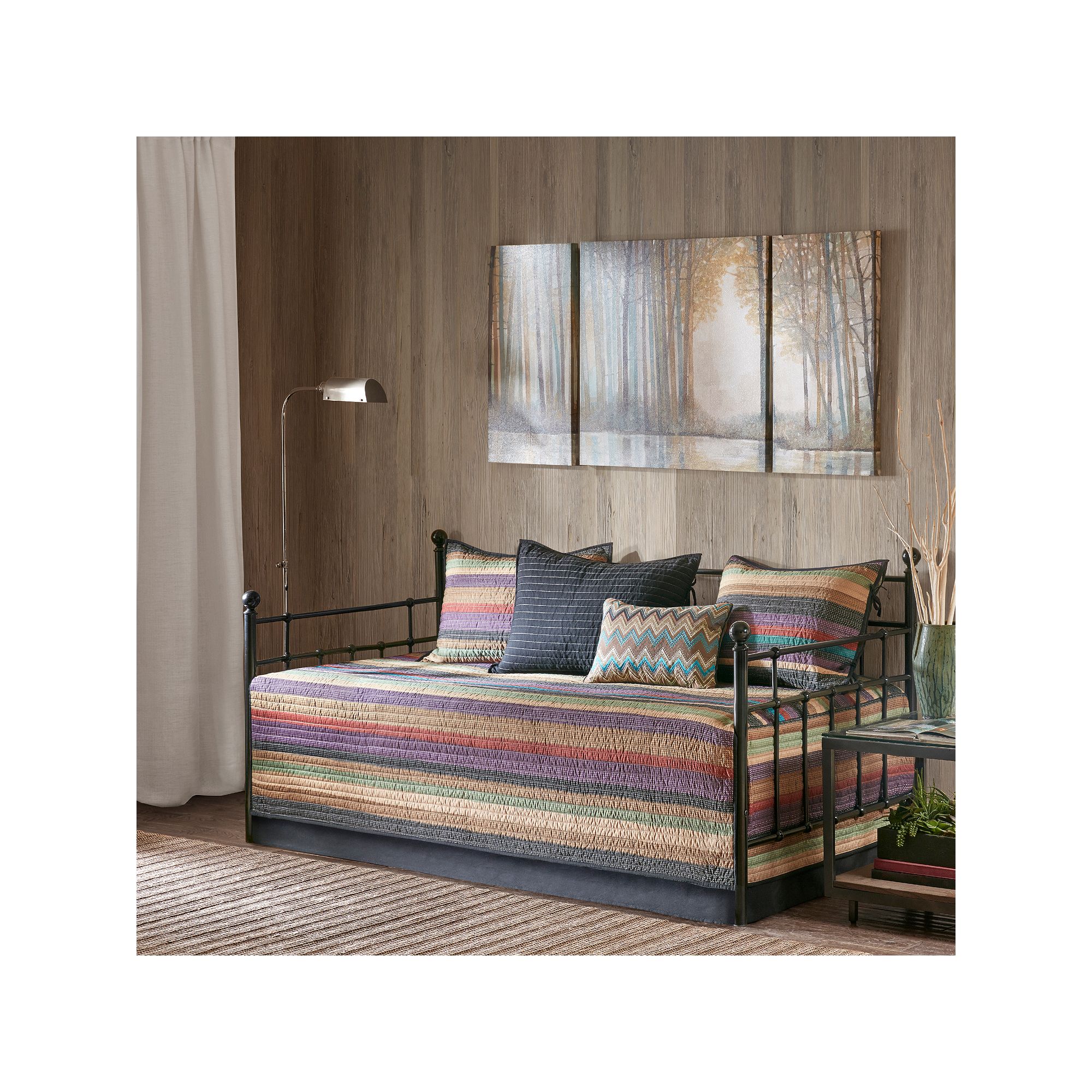 Madison Park 6-piece Sequoia Daybed Set with Throw Pillow, Multi