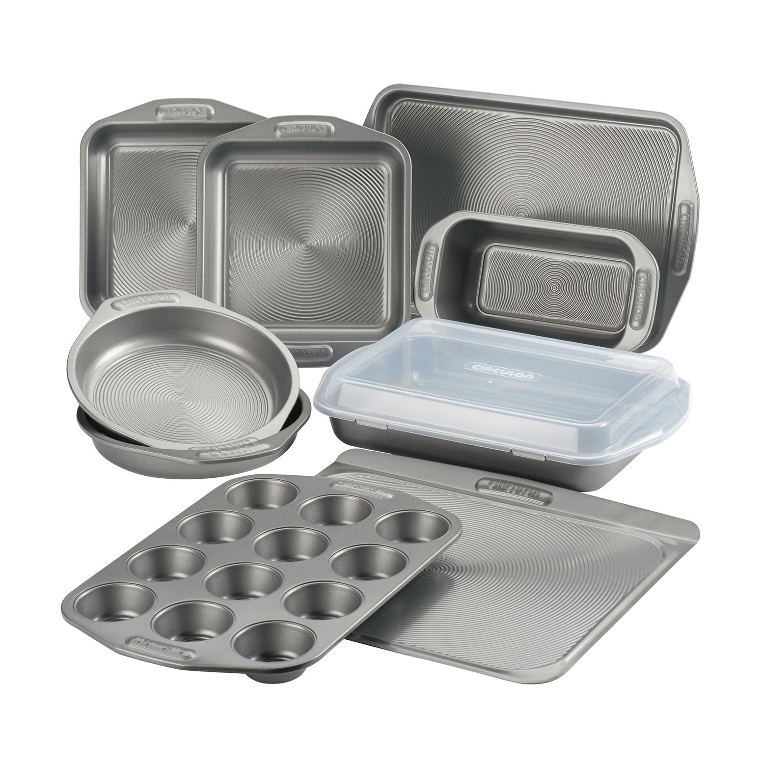 Anolon Allure Nonstick Bakeware Set includes Nonstick Cookie Sheet with  Rack, +