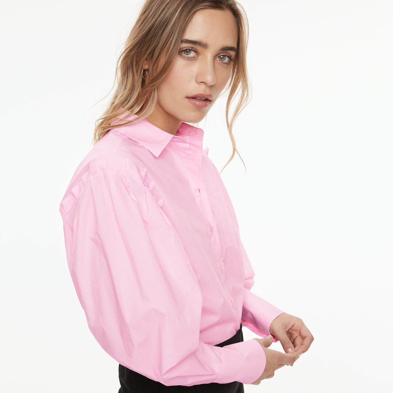 bishop sleeve button through cardigan