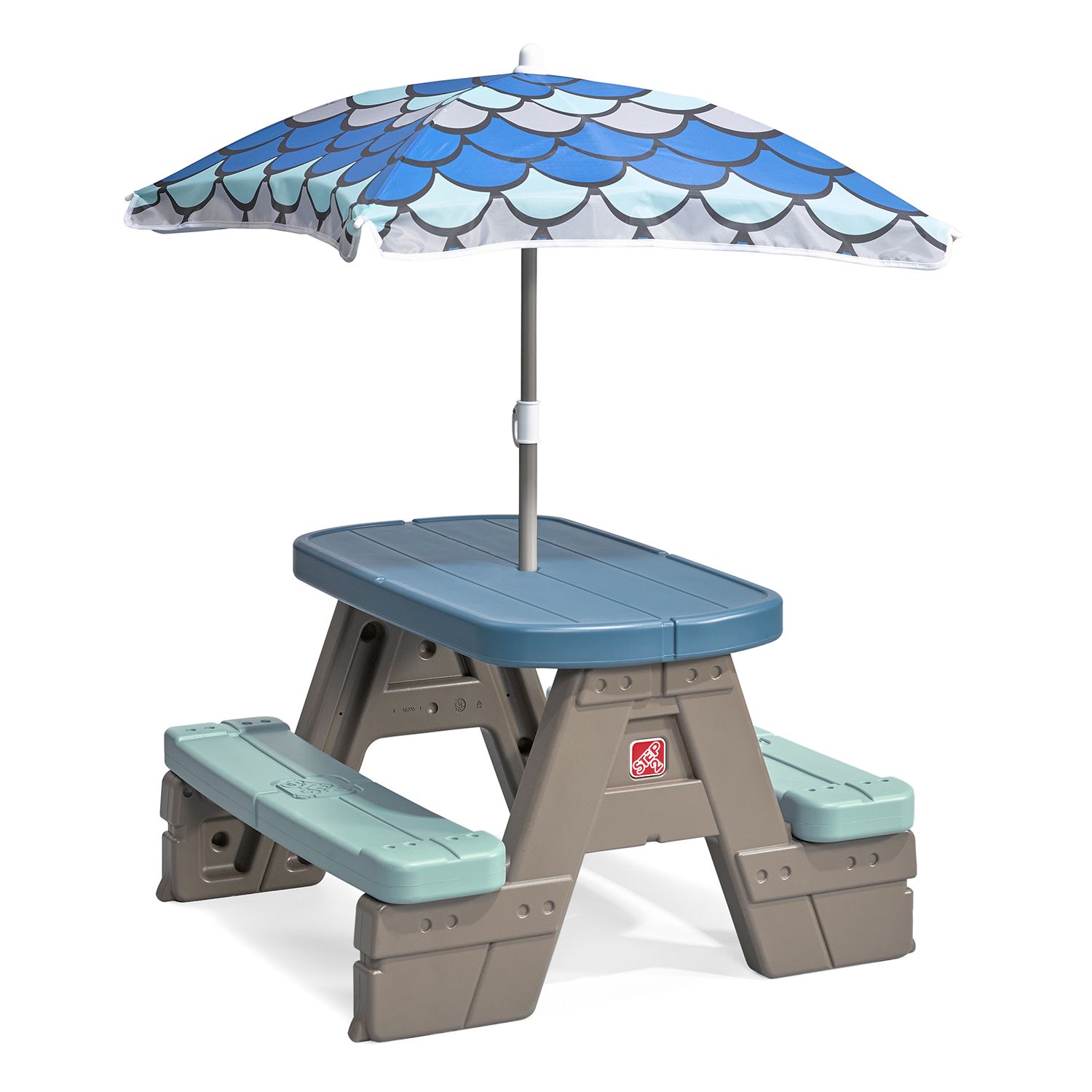 little tikes bench with umbrella