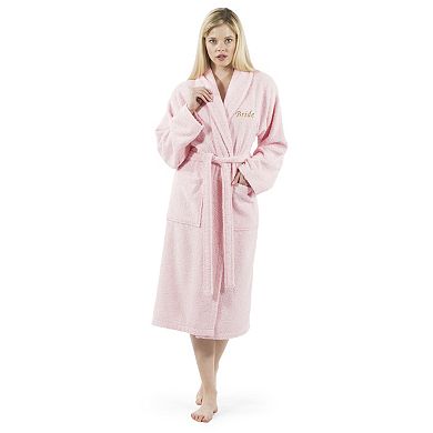 Linum Home Textiles "Bride" Embroidered Cotton Terry Bathrobe