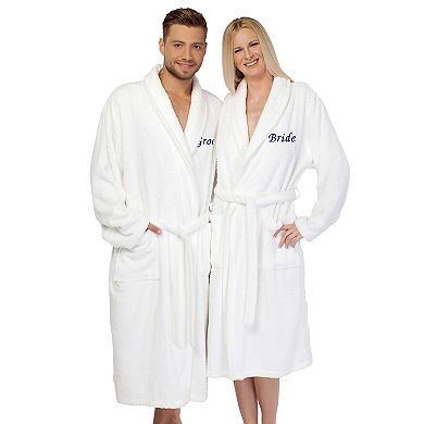 Linum Home Textiles "Bride" Embroidered Cotton Terry Bathrobe