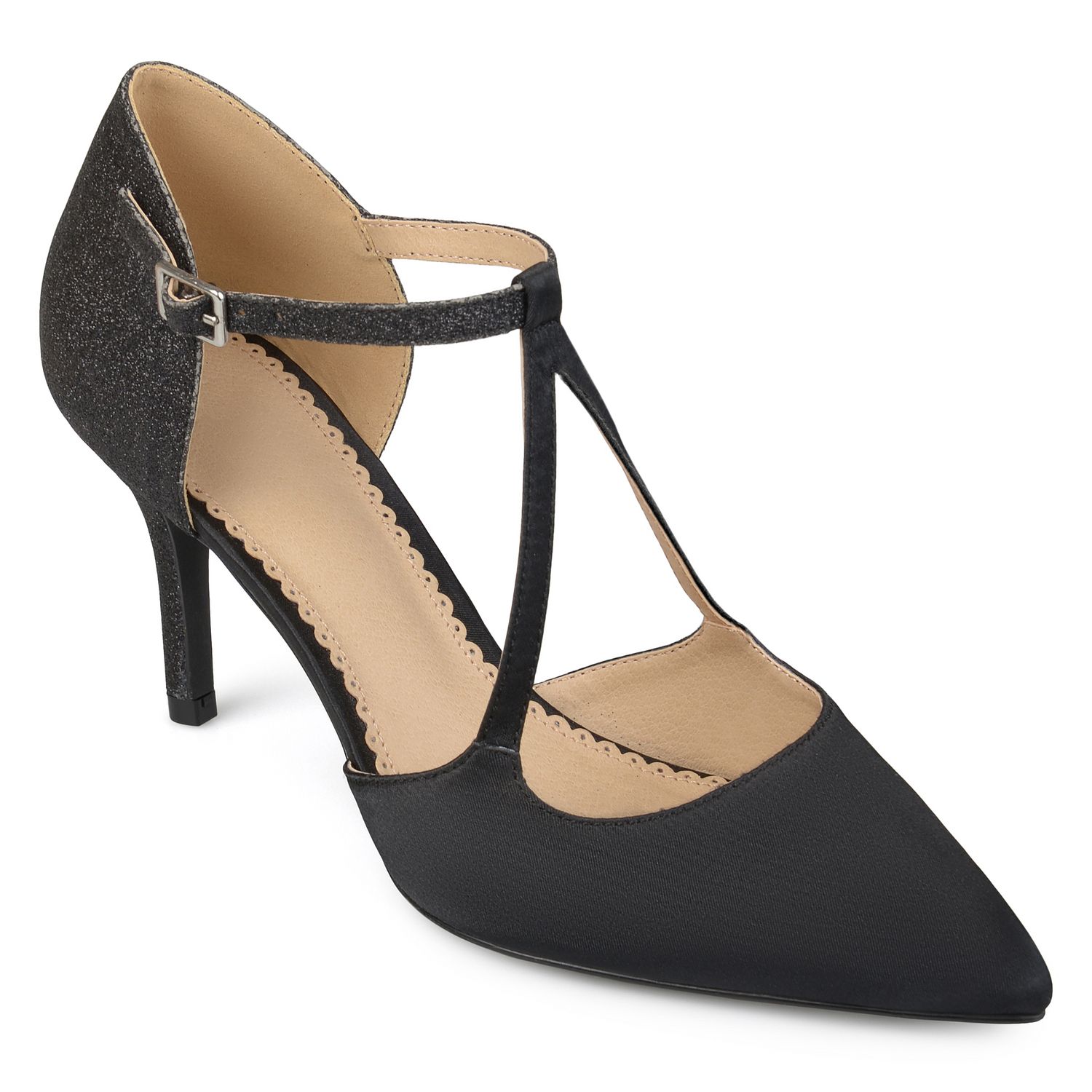 black high heel mary jane shoes