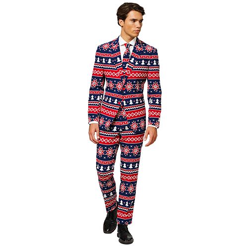 Men's OppoSuits SlimFit Holiday Novelty Suit & Tie Set