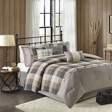 Madison Park Pioneer 7-piece Plaid Comforter Set