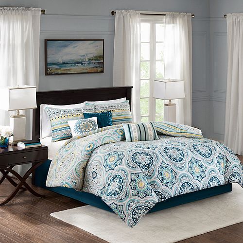 Madison Park Delta 7 Piece Printed Comforter Set