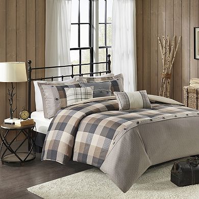 Madison Park Pioneer 6-piece Plaid Duvet Cover Set