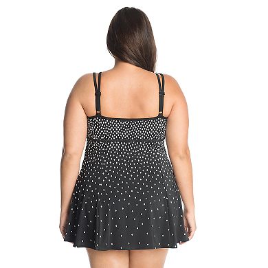 Plus Size Great Lengths Tummy Slimmer Empire Swimdress