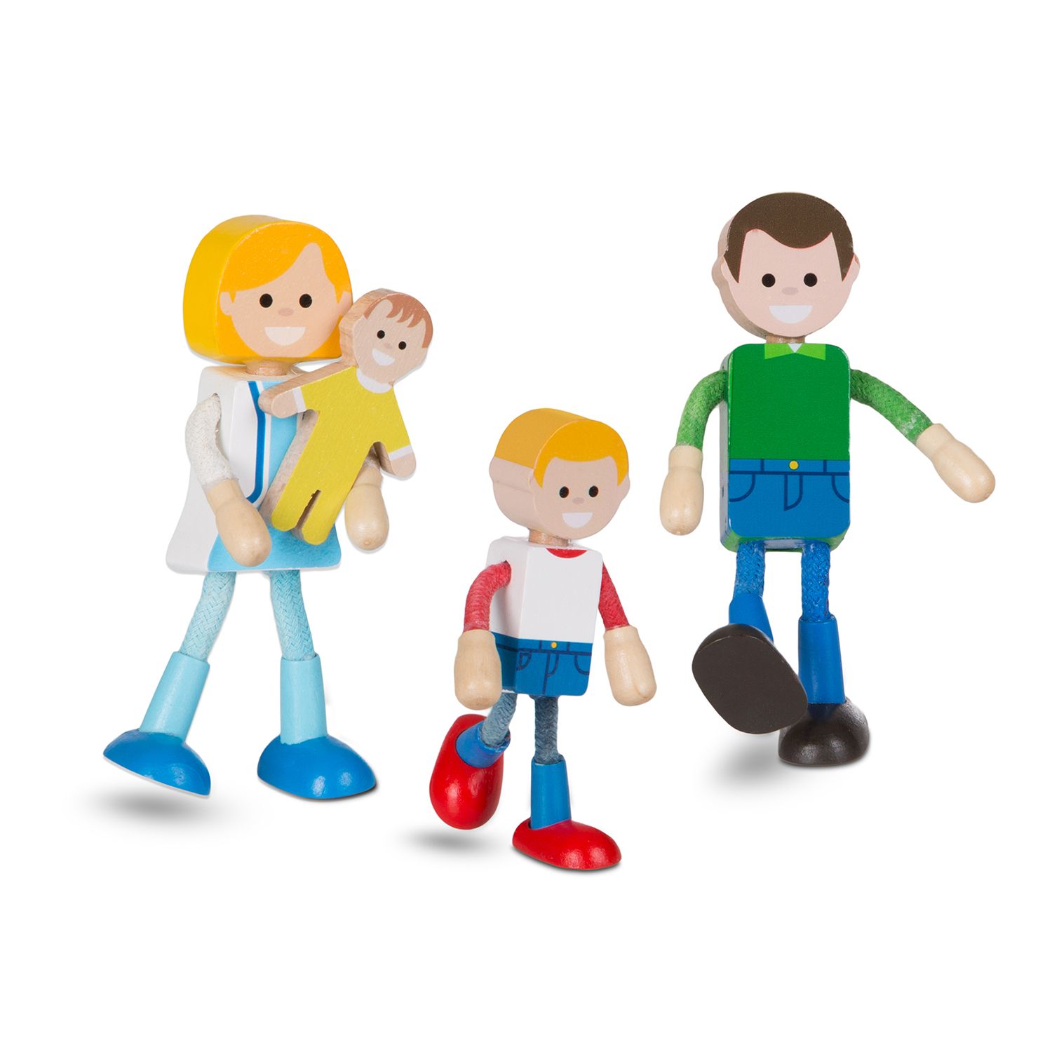 wooden family figures