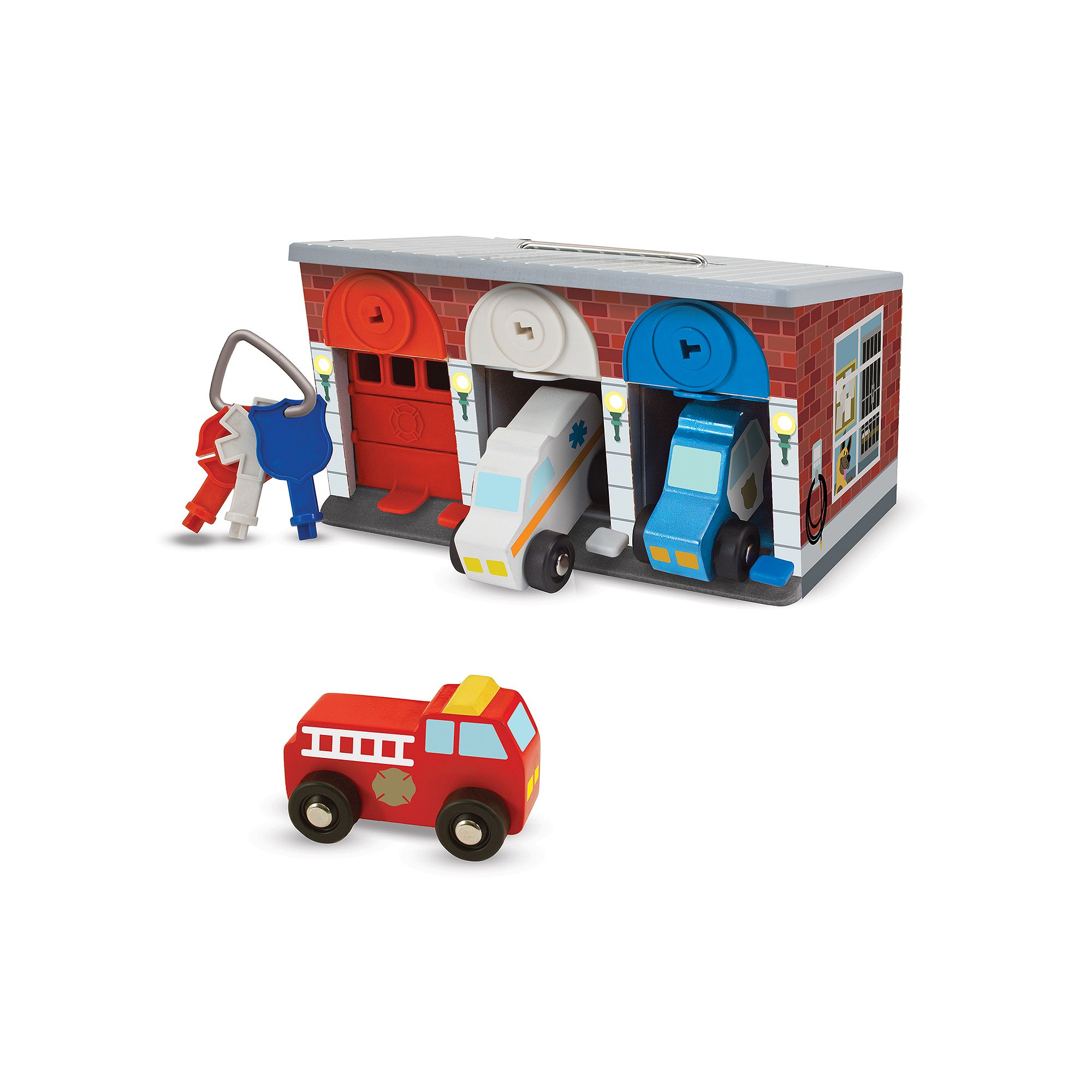 Melissa & Doug Keys & Cars Rescue Garage, Multicolor
