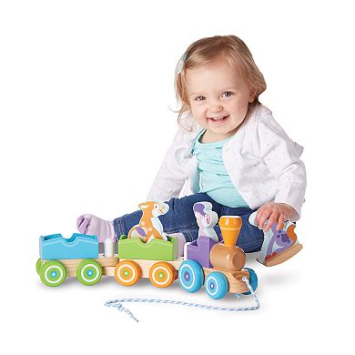 Melissa & Doug Rocking Farm Animals Pull Train
