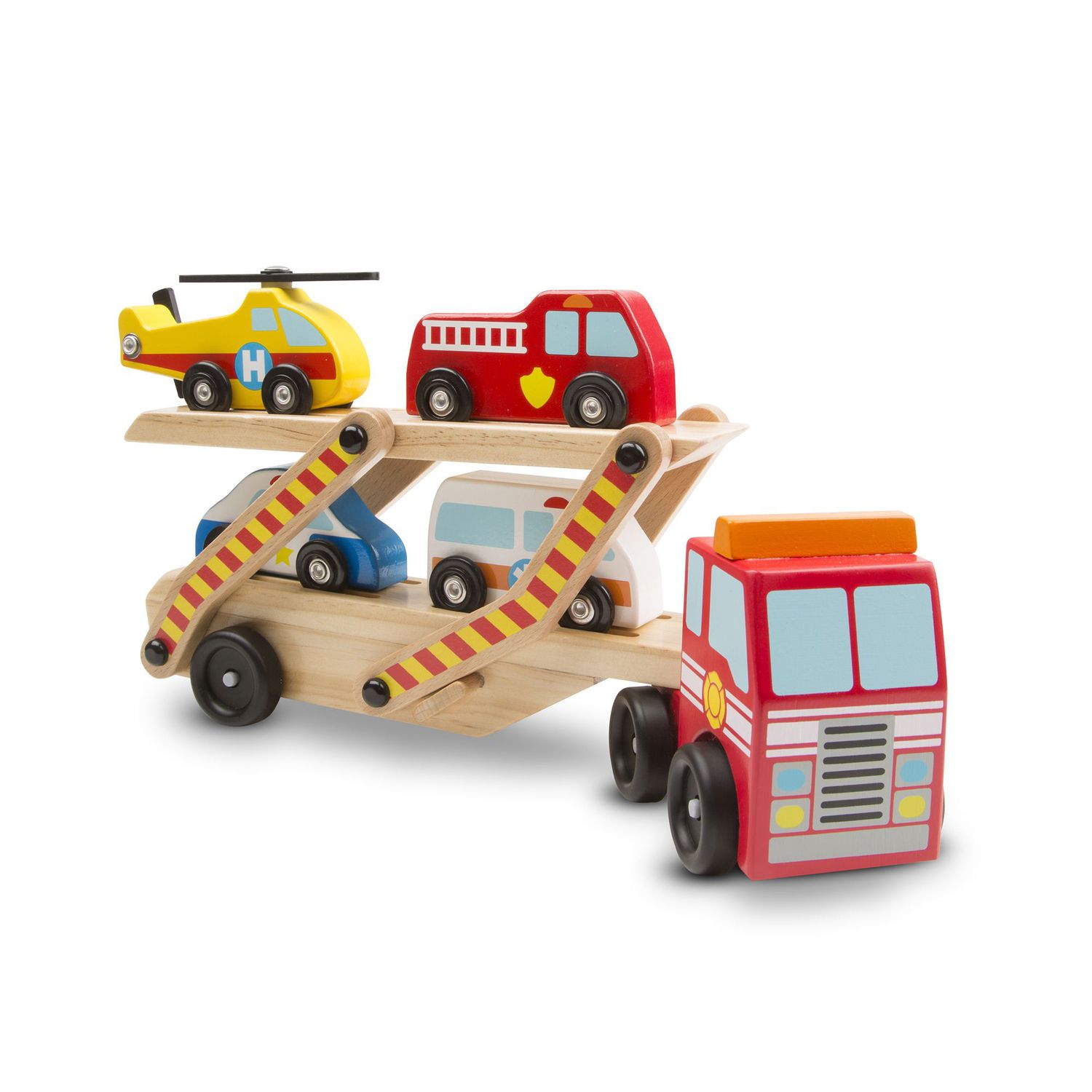 melissa and doug trailer and excavator