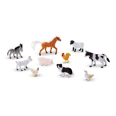Melissa & Doug Wooden Farm Animals Matching Toy Melissa & Doug Farm Friends Animal Collection - Brown, White, Black display picture 1