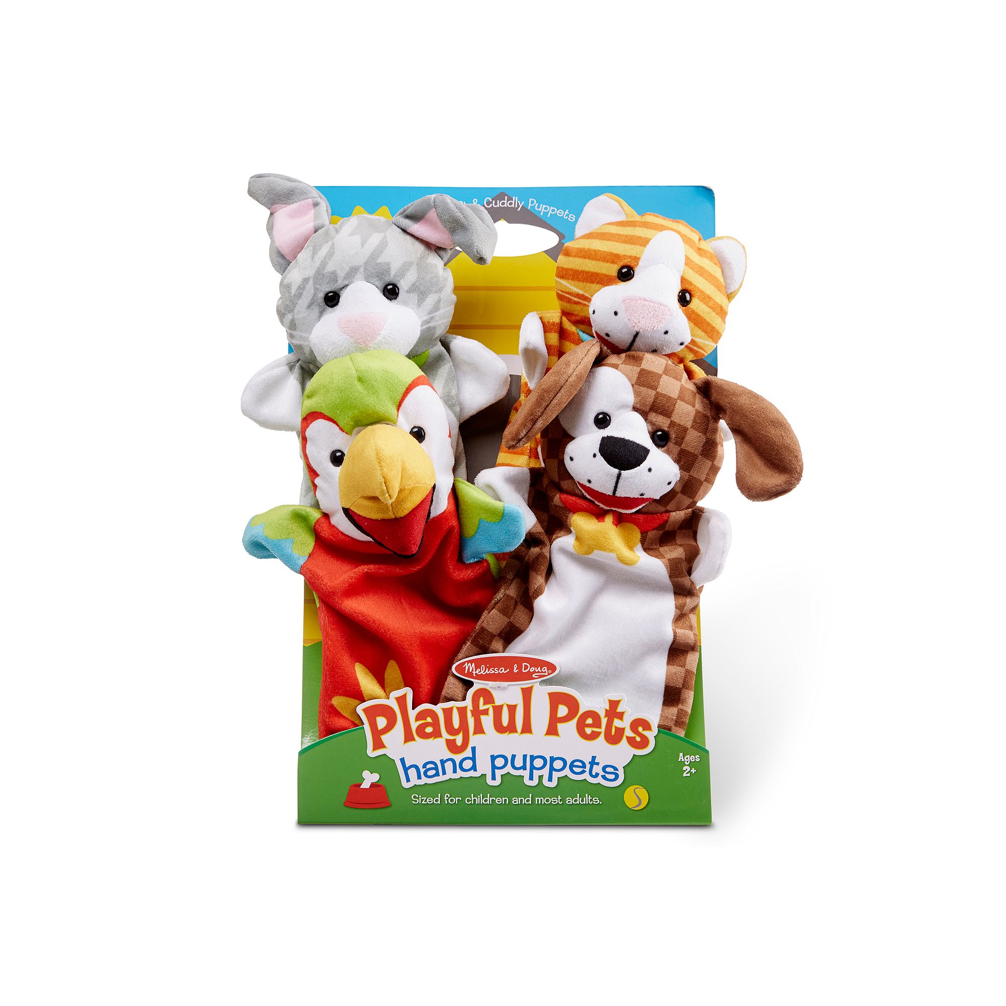 Melissa & Doug Playful Pets Hand Puppets, Multicolor