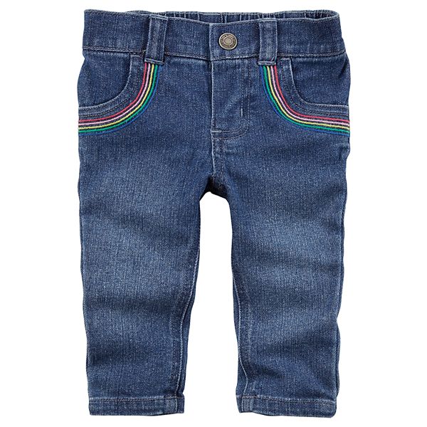Baby Girl Carter's Rainbow-Pocket Jeans