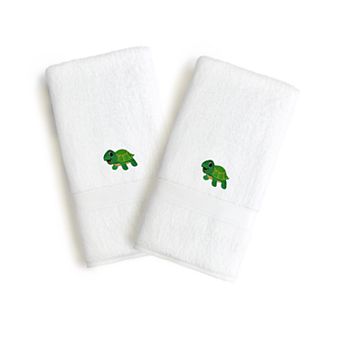 Kids Linum Home Textiles Turtle Embroidered 2-pack Hand Towels